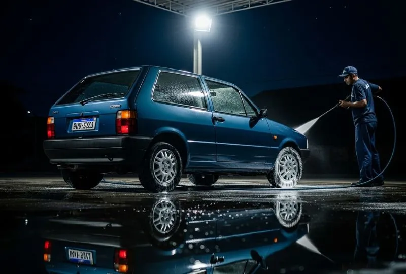 aplicação prática da higienização interna e motor no lava car