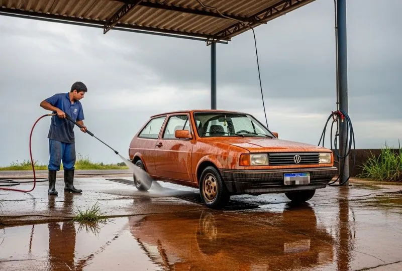 Processos operacionais de limpeza automotiva