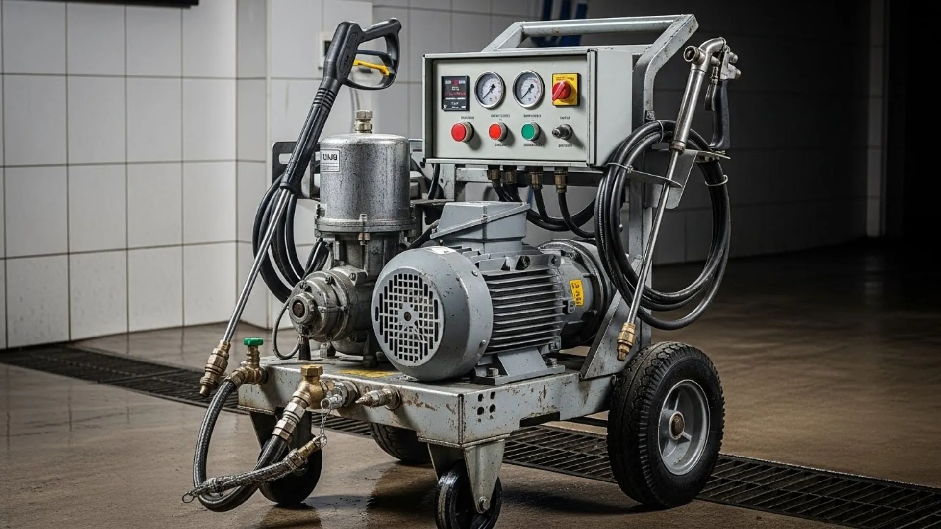 equipamentos para lavagem automotiva já em uso