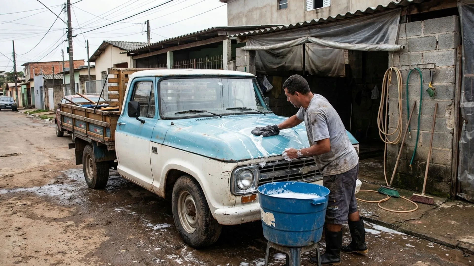 Aplicação prática de técnicas e equipamentos para lavagem de veículos grandes