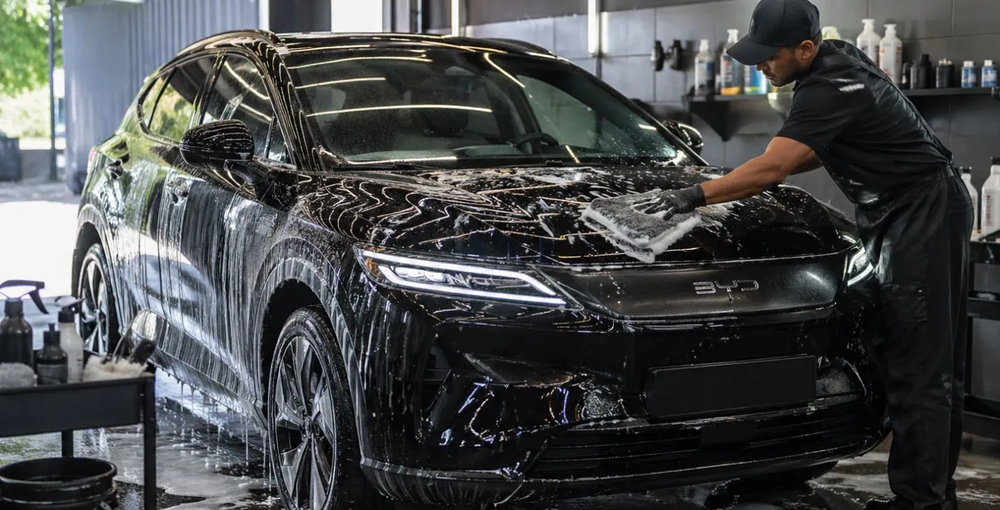 Como Lavar Carro Elétrico BYD Sem Danificar Pintura, Sensores e Acabamento