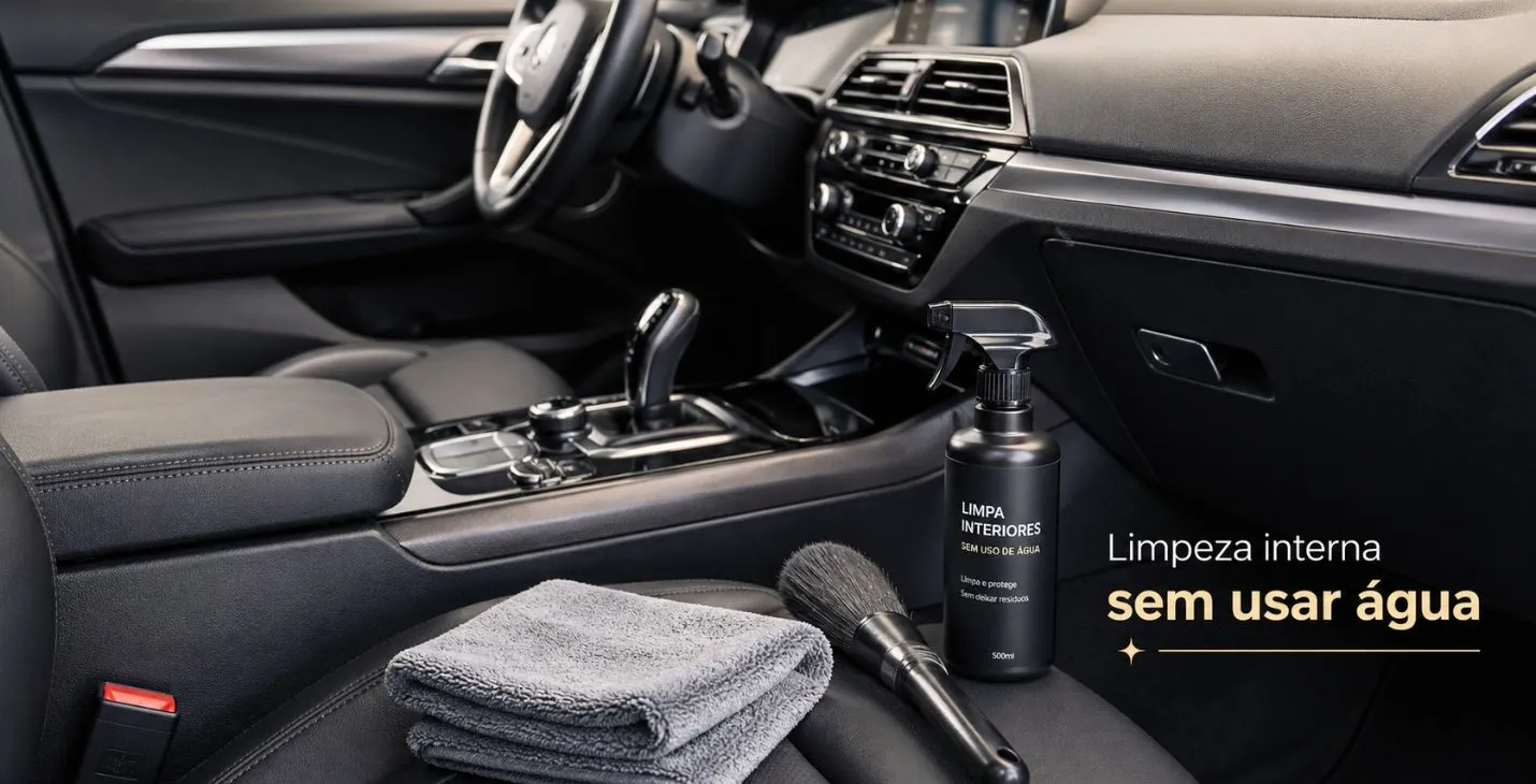 Lavagem a Seco no Interior do Carro: guia completo para limpar sem usar água